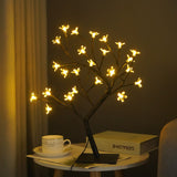 LED cherry blossom tree night light warm white glow