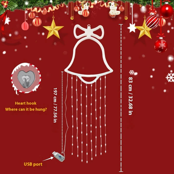 Red multicolor LED net Christmas lights holiday decoration for window and indoor use