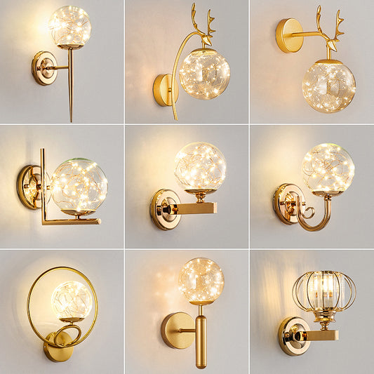 Luxury crystal wall lamp available in multiple styles