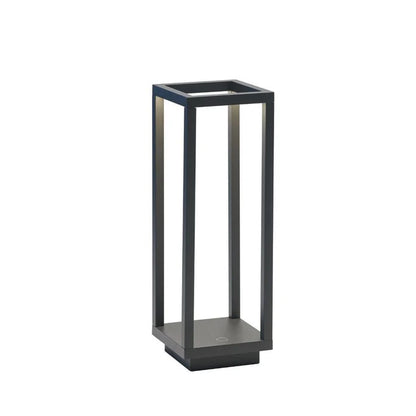 Dark grey luxury rechargeable table lamp aluminum alloy frame