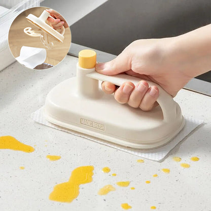 Magic brush set cleaning bathroom tiles and glass wall