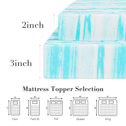 Memory foam mattress topper back pain relief side view