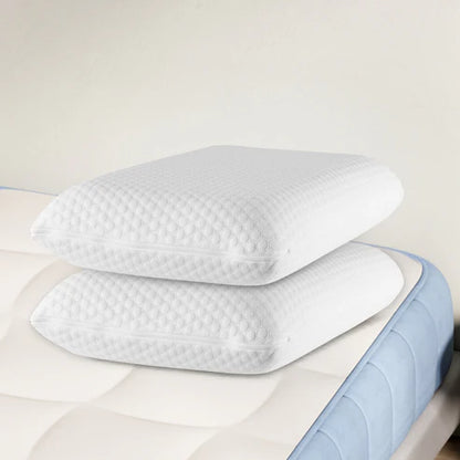 Memory foam pillow neck support side view ergonomic