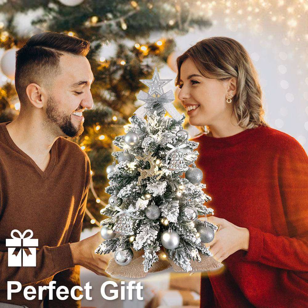 Mini Christmas tree displayed in home or office setting
