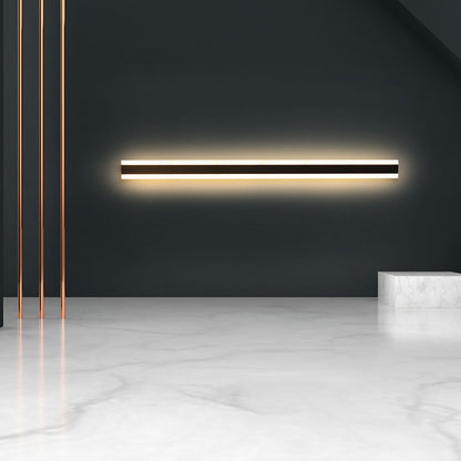 Minimalist LED wall lamp in living room decor setting