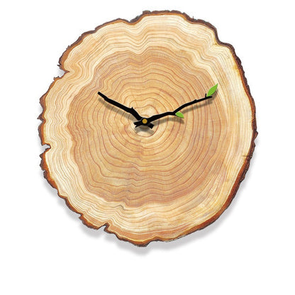 Close-up of the MDF body and UV printed surface of the minimalist Nordic ring wall clock
