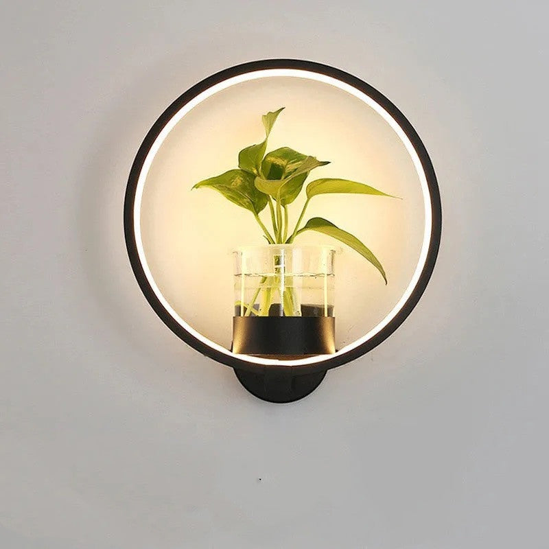 Minimalist living room wall lighting display for modern home decor