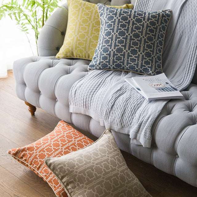 Green Moroccan trellis throw pillow accent piece