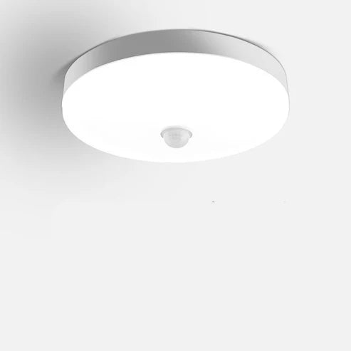 White motion sensor LED ceiling light flush mount