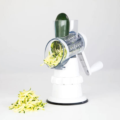 Vegetable slicer chopper shredding cabbage into bowl
