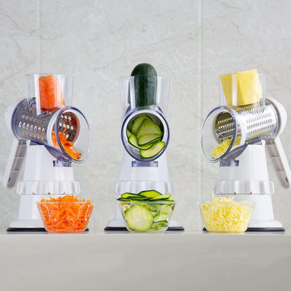 Interchangeable drums for multifunctional vegetable slicer
