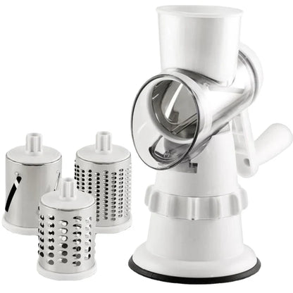 Multifunctional vegetable slicer and chopper set with drums