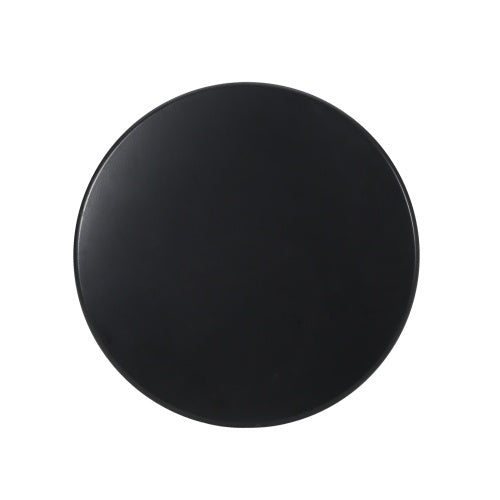 Nevada matte black iron accent table front view clean background