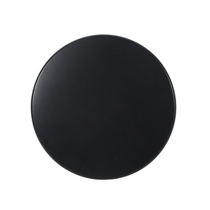 Nevada matte black iron accent table front view clean background