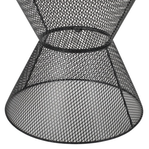 Nevada iron side table hourglass mesh detail close up