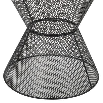 Nevada iron side table hourglass mesh detail close up
