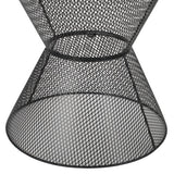 Nevada iron side table hourglass mesh detail close up