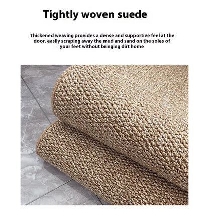 Non slip entrance door mat in smoky gray pineapple pattern rectangle shape