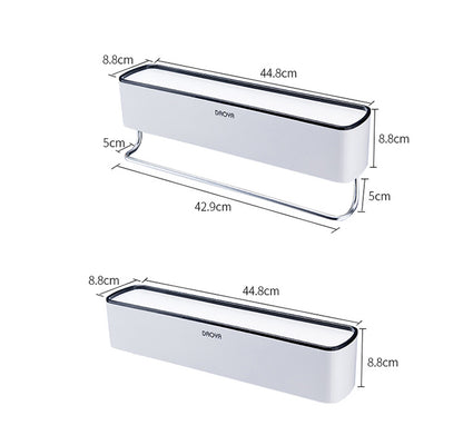 Nordic bathroom shelf storing bathroom toiletries