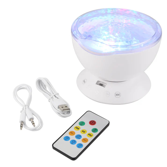 ompact audio speaker ambient light seen from a top angle view