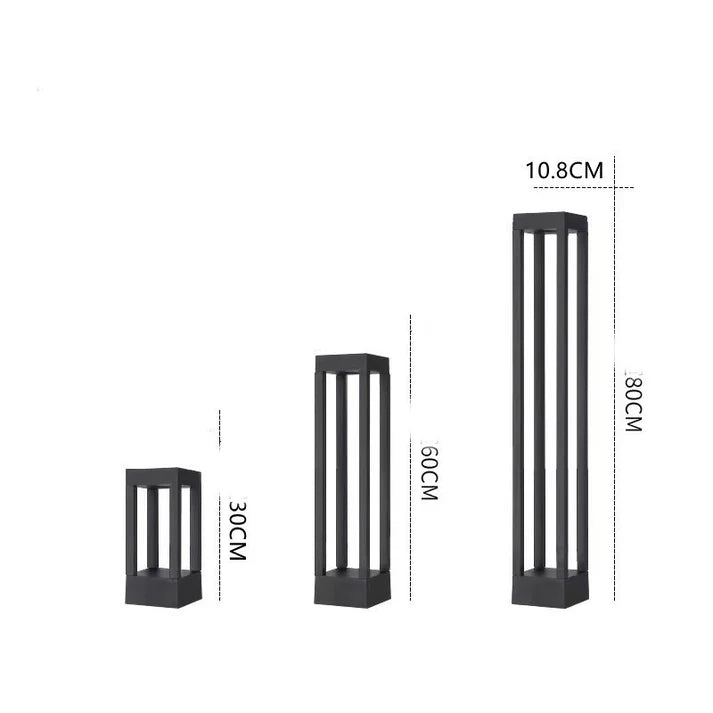 Full size view of 60cm aluminum outdoor lawn lamp