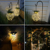 Outdoor waterproof pineapple solar light multiple angle views