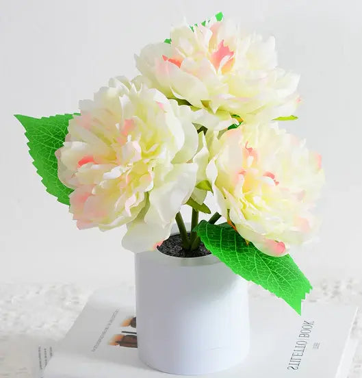 Peony flower night lamp size specification reference display