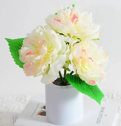 Peony flower night lamp size specification reference display