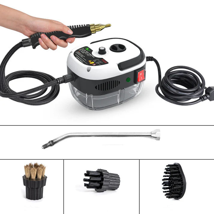 Portable high pressure steam cleaner white 900ml full product view