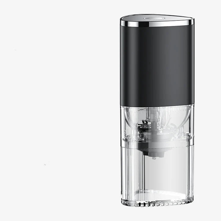 Portable USB rechargeable electric coffee grinder black product shot