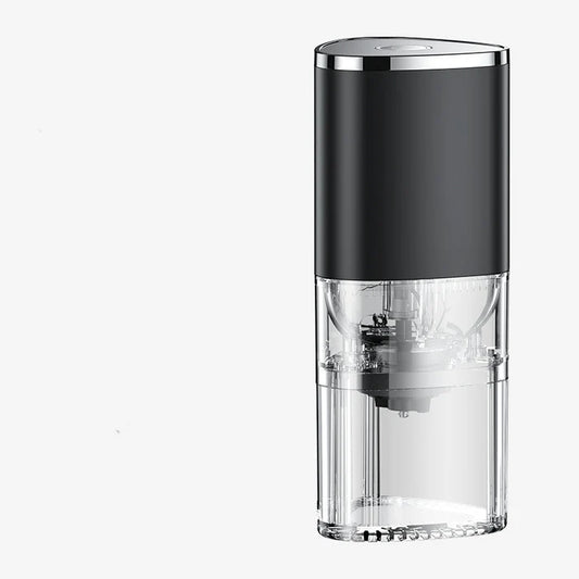 Portable USB rechargeable electric coffee grinder black product shot