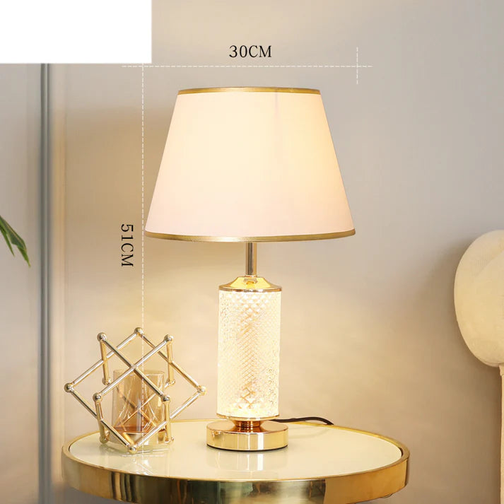 Post modern luxury table lamp SZTD07 warm light lifestyle bedroom shot