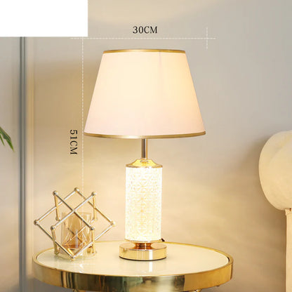 Post modern luxury table lamp SZTD07A2 on nightstand bedroom decor