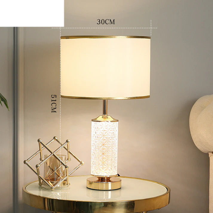 Post modern luxury table lamp two sizes comparison display