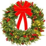 Pre lit Christmas wreath with 70 LED lights