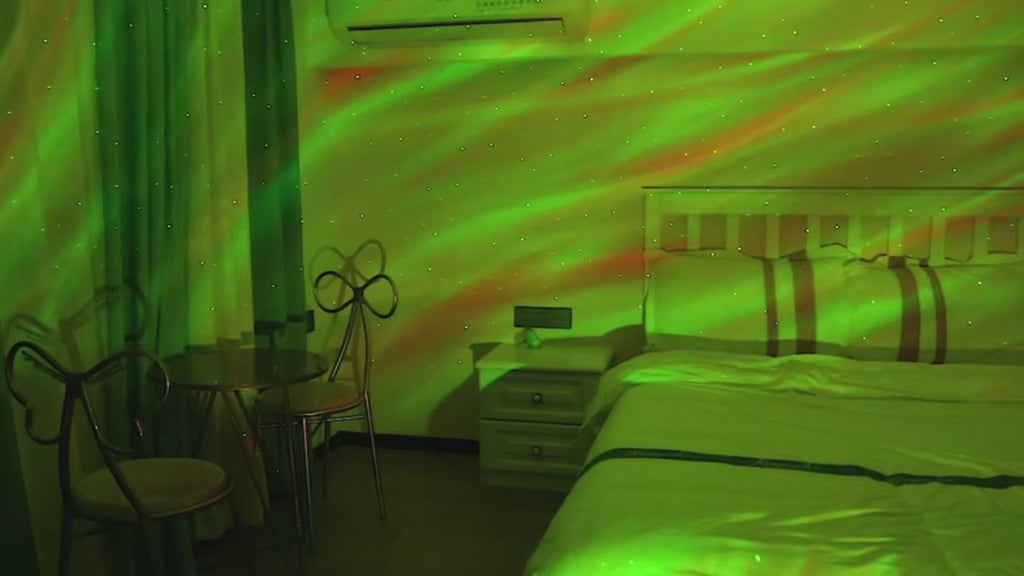 Aurora projector lamp video demo showing light effects