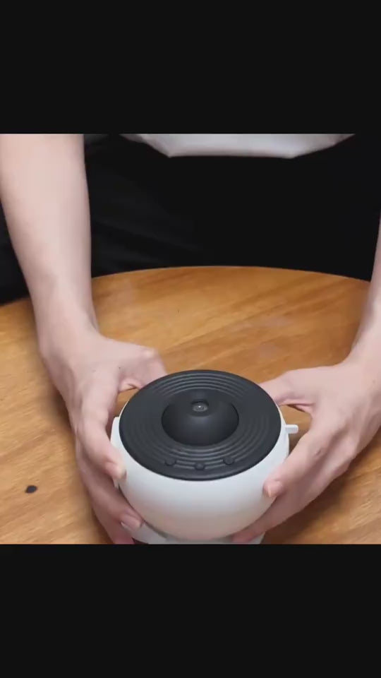 Galaxy projector night light video demo showing rotation