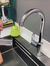 Silver waterfall kitchen faucet bubbler nozzle set