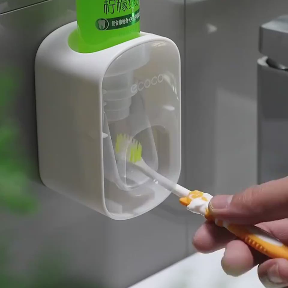 Demonstration of automatic toothpaste dispenser in use