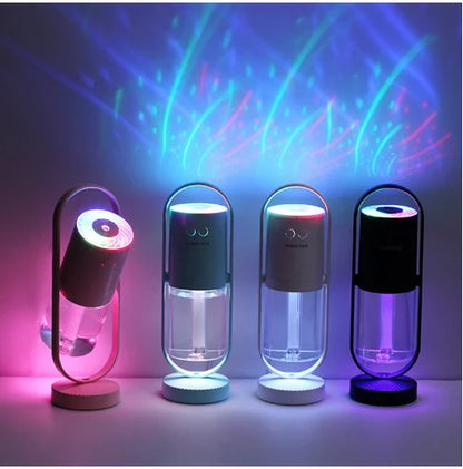Projection night light shadow air purifier purple LED glow display