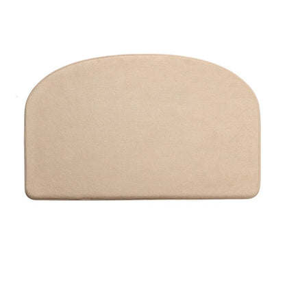 Quick dry bathroom bath mat pebble beige flat lay floor display
