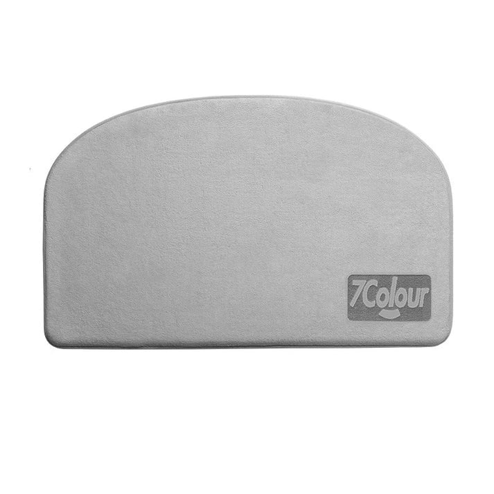 Quick dry bathroom bath mat unscaled grey half moon shape
