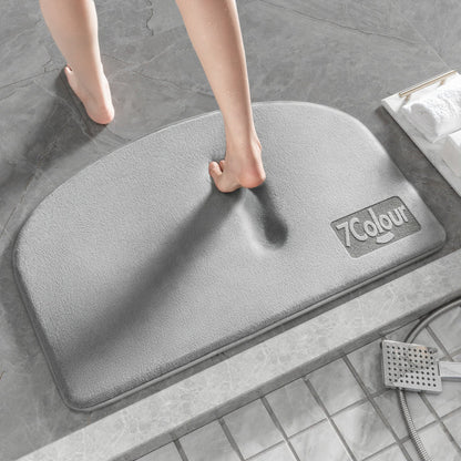 Quick dry bathroom bath mat non slip in use lifestyle shot with feet