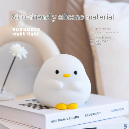 Rechargeable cute duck LED night lamp lifestyle bedside table display
