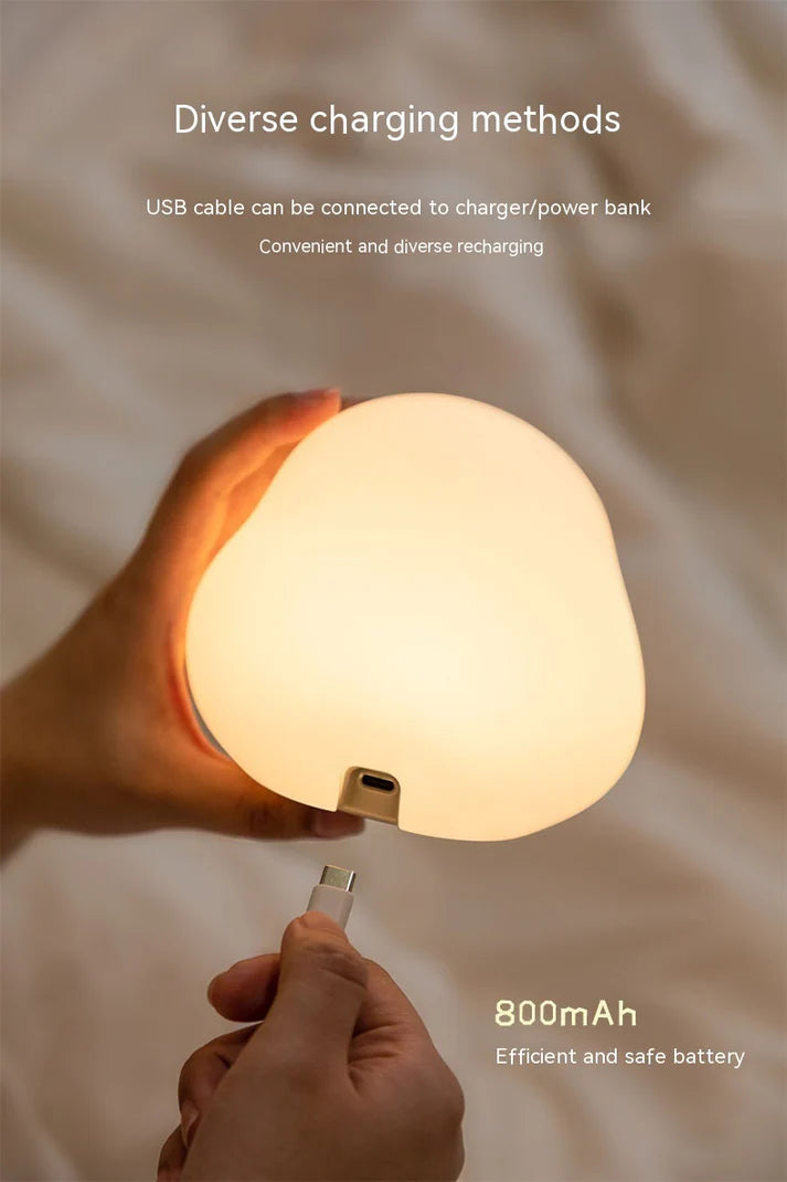 Rechargeable cute duck LED night lamp size reference 125x105x110mm