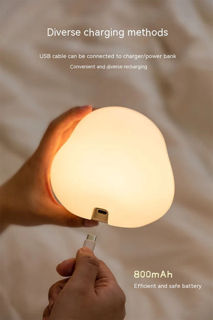 Rechargeable cute duck LED night lamp size reference 125x105x110mm