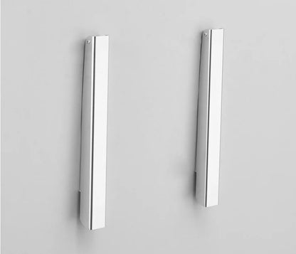 Retractable aluminum wall hanger open position side view