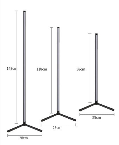 RGB corner floor lamp available in multiple styles