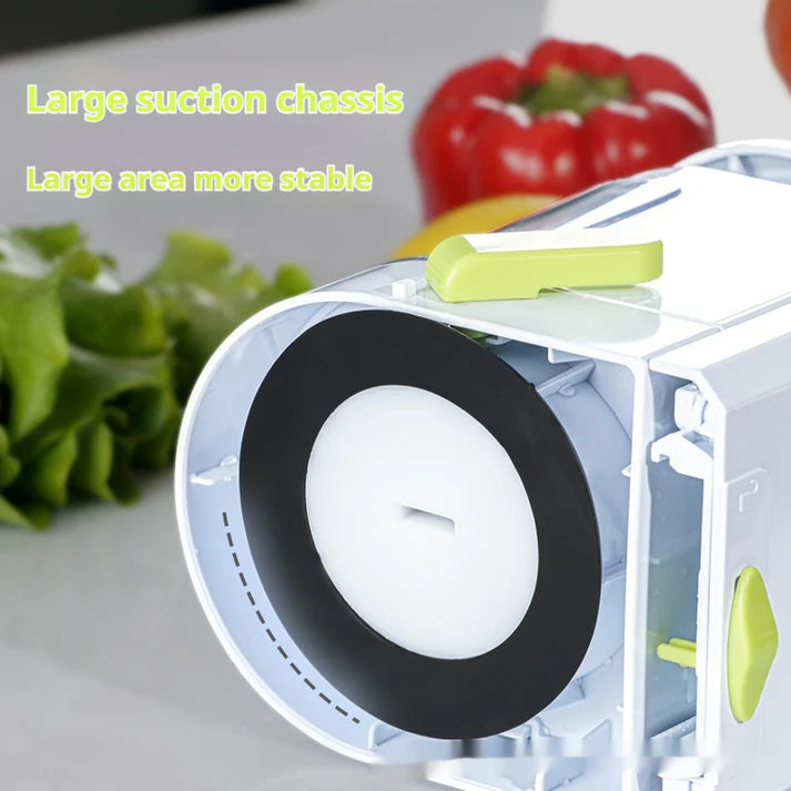 Rotary vegetable grater blade close up detail stainless steel