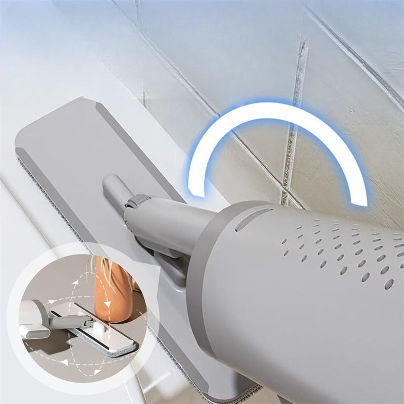 Rotatable self squeezing mop bucket and cleaning setup